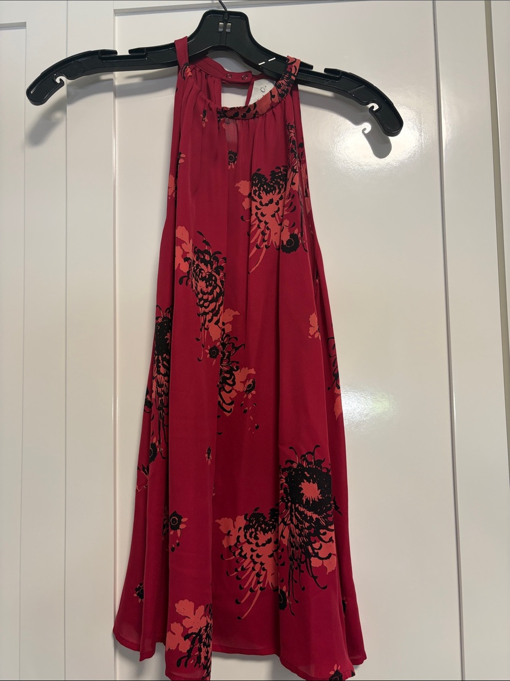ALC Red Floral Halter Swing Dress